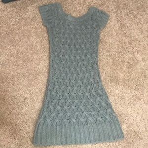 Gray sweater dress